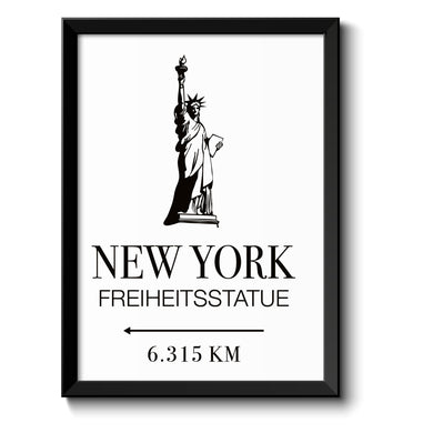 Auf diesem Bild ist folgendes zu sehen: Bild New York Freiheiheitsstatue als Geschenke Geschenkideen zu Geburtstag Reise  Weihnachten von OWLBOOK