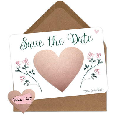 Auf diesem Bild ist folgendes zu sehen: Karte 5 Rubbelkarten zum selber beschriften - Save the Date - als Geschenke Geschenkideen zu Hochzeit_&_Verlobung Geburtstag   von OWLBOOK