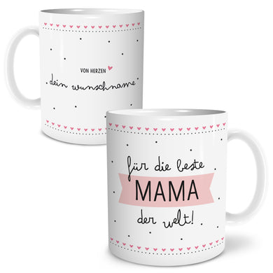 Auf diesem Bild ist folgendes zu sehen: Tasse Beste Mama als Geschenke Geschenkideen zu Geburtstag Danksagung  Weihnachten von OWLBOOK
