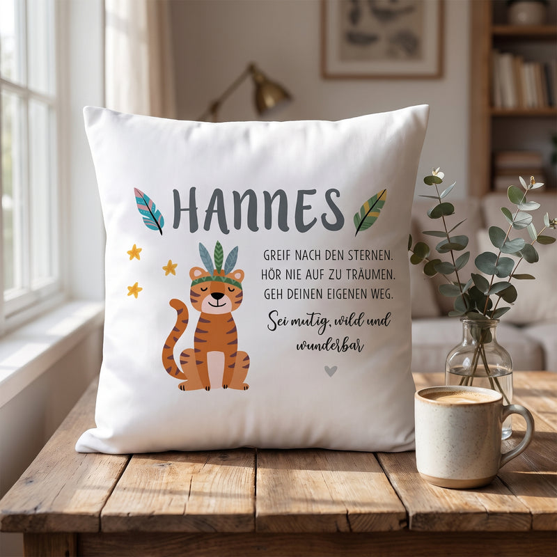 Kinderkissen Tiger Boho