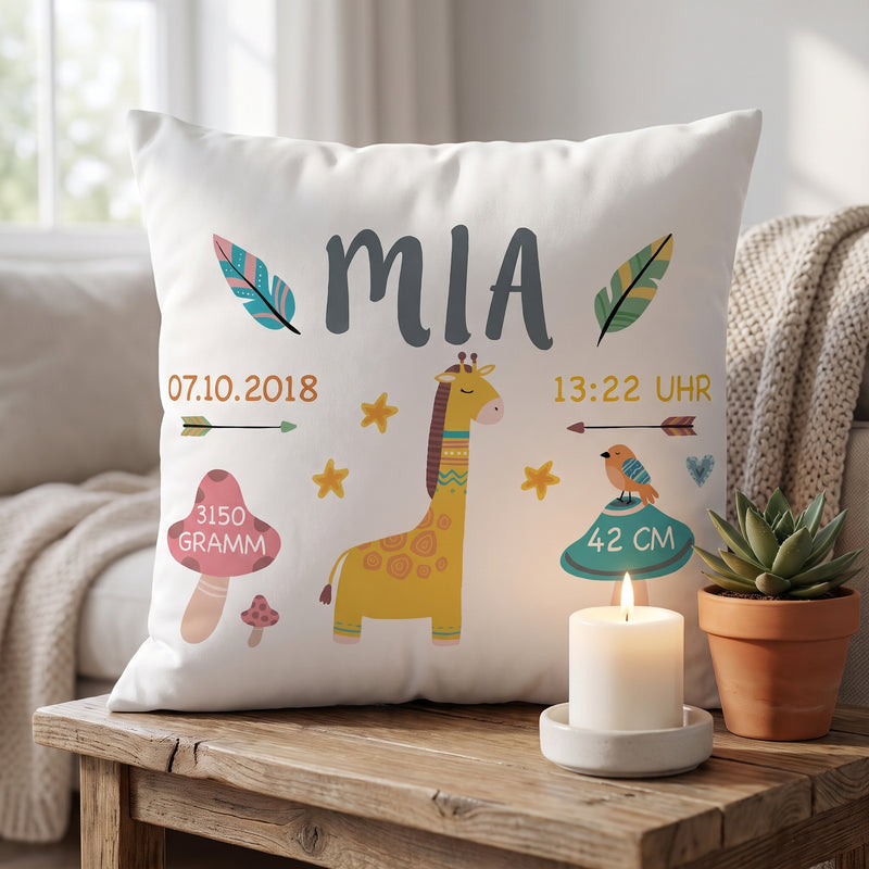 Geburtskissen Giraffe Boho