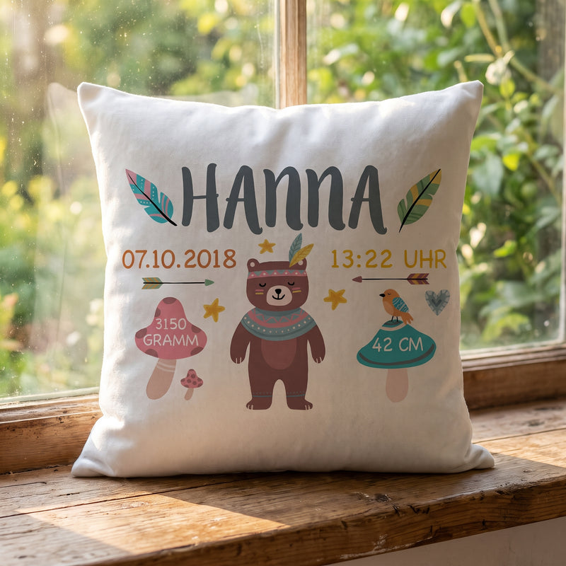 Geburtskissen Bär Boho