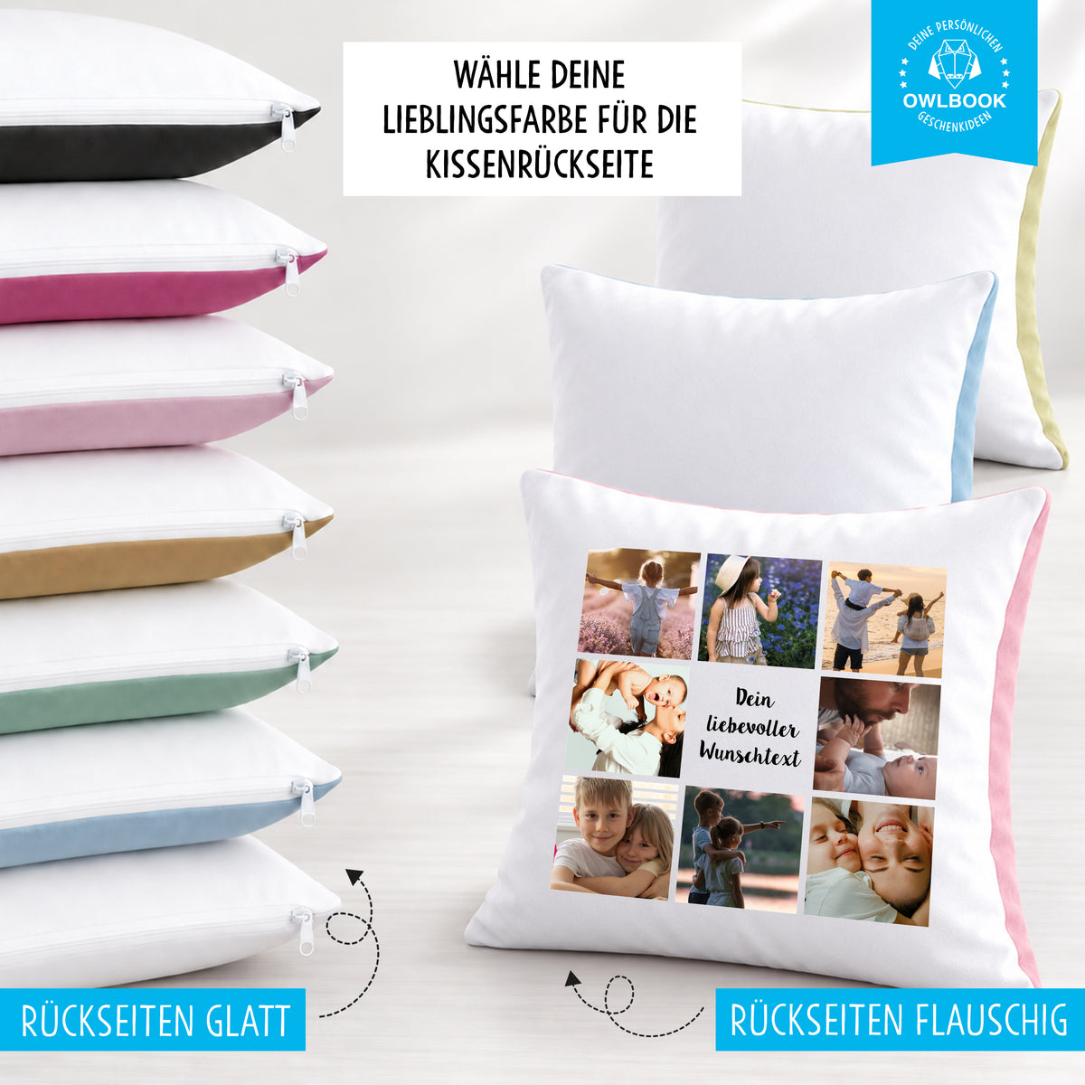 Fotokissen mit eigenem Foto personalisiert – inklusive Füllung