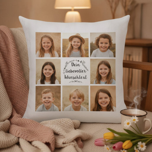 Fotokissen mit eigenem Foto personalisiert – inklusive Füllung – Gemütlich, Muttertag