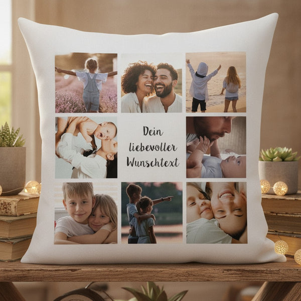 Fotokissen mit eigenem Foto personalisiert – inklusive Füllung – Regal