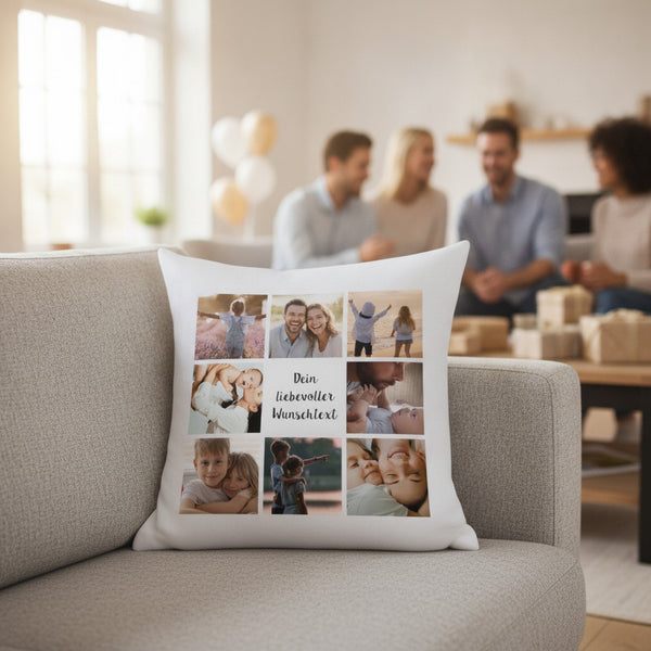 Fotokissen mit eigenem Foto personalisiert – inklusive Füllung – Wohnraum