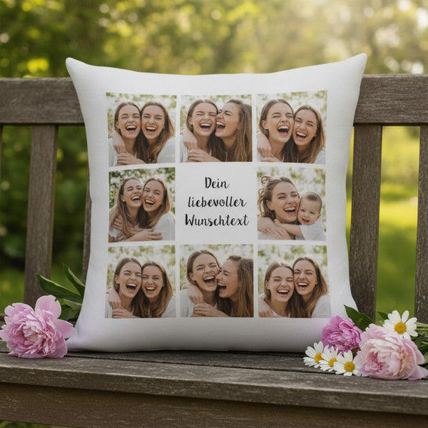 Fotokissen mit eigenem Foto personalisiert – inklusive Füllung – Draußen, Muttertag