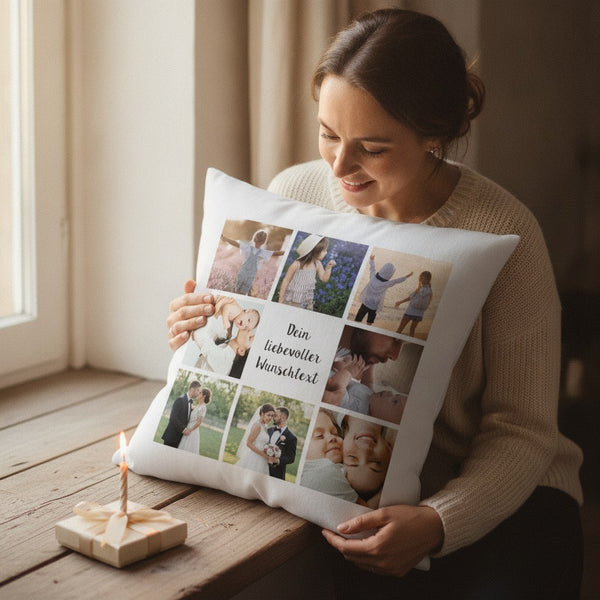 Fotokissen mit eigenem Foto personalisiert – inklusive Füllung – Vintage, Geburtstag