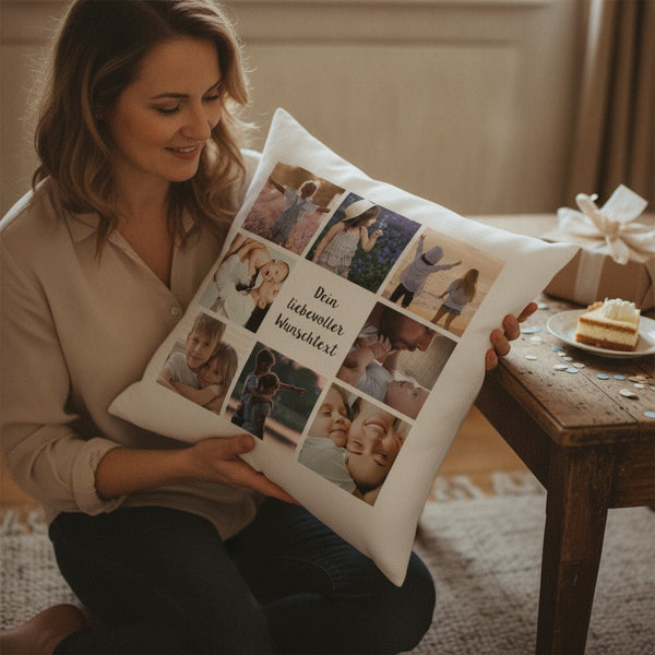 Fotokissen mit eigenem Foto personalisiert – inklusive Füllung – Vintage, Geburtstag