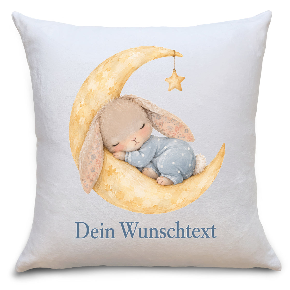 Kinderkissen mit Hasenmotiv – personalisiert mit Namen