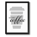 Auf diesem Bild ist folgendes zu sehen: Bild But first Coffee als Geschenke Geschenkideen zu Geburtstag Einrichtung  Weihnachten von OWLBOOK