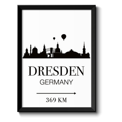 Auf diesem Bild ist folgendes zu sehen: Bild Dresden Skyline als Geschenke Geschenkideen zu Geburtstag  Abschied Weihnachten von OWLBOOK