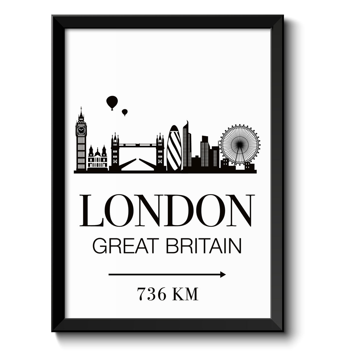 Auf diesem Bild ist folgendes zu sehen: Bild London Skyline  als Geschenke Geschenkideen zu Geburtstag Reise  Weihnachten von OWLBOOK