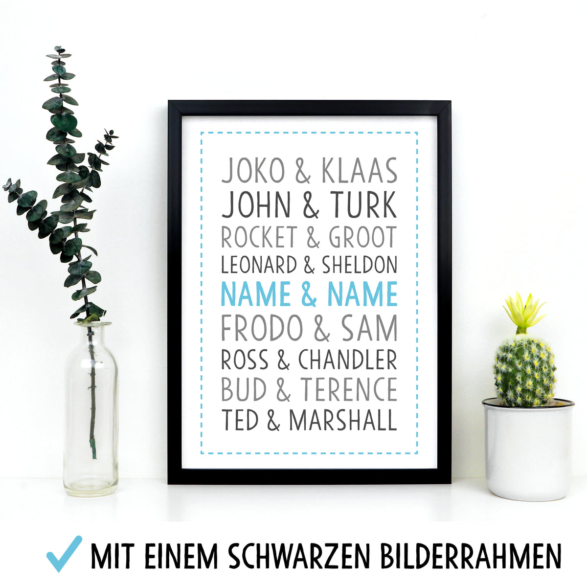 Auf diesem Bild ist folgendes zu sehen: Bild Namensbild Eichhörnchen Boho als Geschenke Geschenkideen zu Taufe    von OWLBOOK