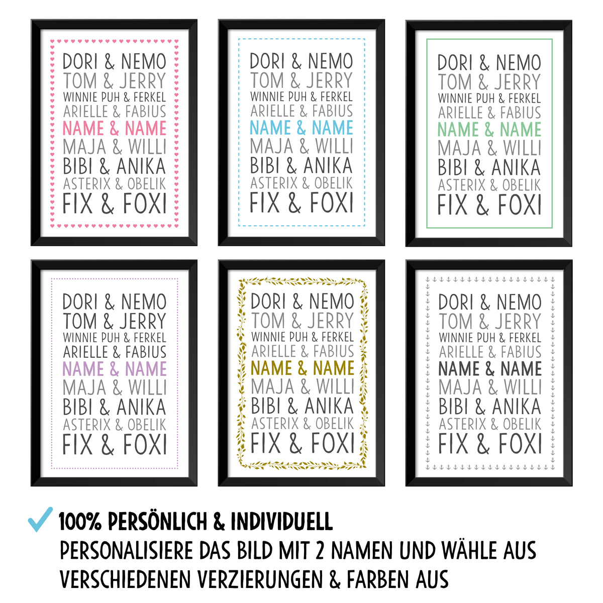 Auf diesem Bild ist folgendes zu sehen: Bild Namensbild Eichhörnchen Boho als Geschenke Geschenkideen zu Taufe    von OWLBOOK
