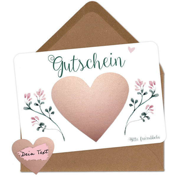 5 Rubbelkarten zum selber beschriften - Gutschein -