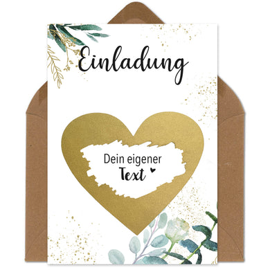 Auf diesem Bild ist folgendes zu sehen: Karte Rubbelkarten zum selber beschriften - Einladung - als Geschenke Geschenkideen zu Geburtstag Hochzeit   von OWLBOOK