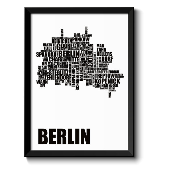 Berlin Karte mit allen Berliner Stadtbezirken
