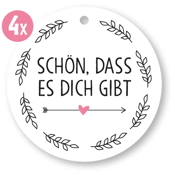 4er Set Geschenkanhänger 
