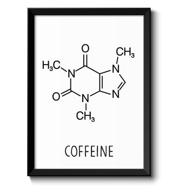 Auf diesem Bild ist folgendes zu sehen: Bild Coffein Molekül als Geschenke Geschenkideen zu Geburtstag Einrichtung  Weihnachten von OWLBOOK