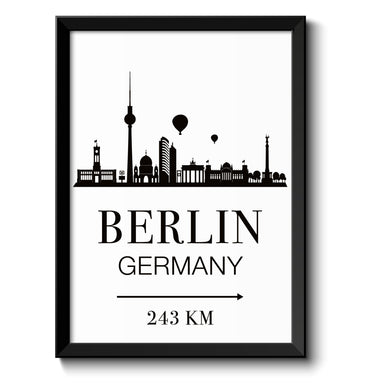 Auf diesem Bild ist folgendes zu sehen: Bild Berlin Skyline  als Geschenke Geschenkideen zu Geburtstag Reise  Weihnachten von OWLBOOK