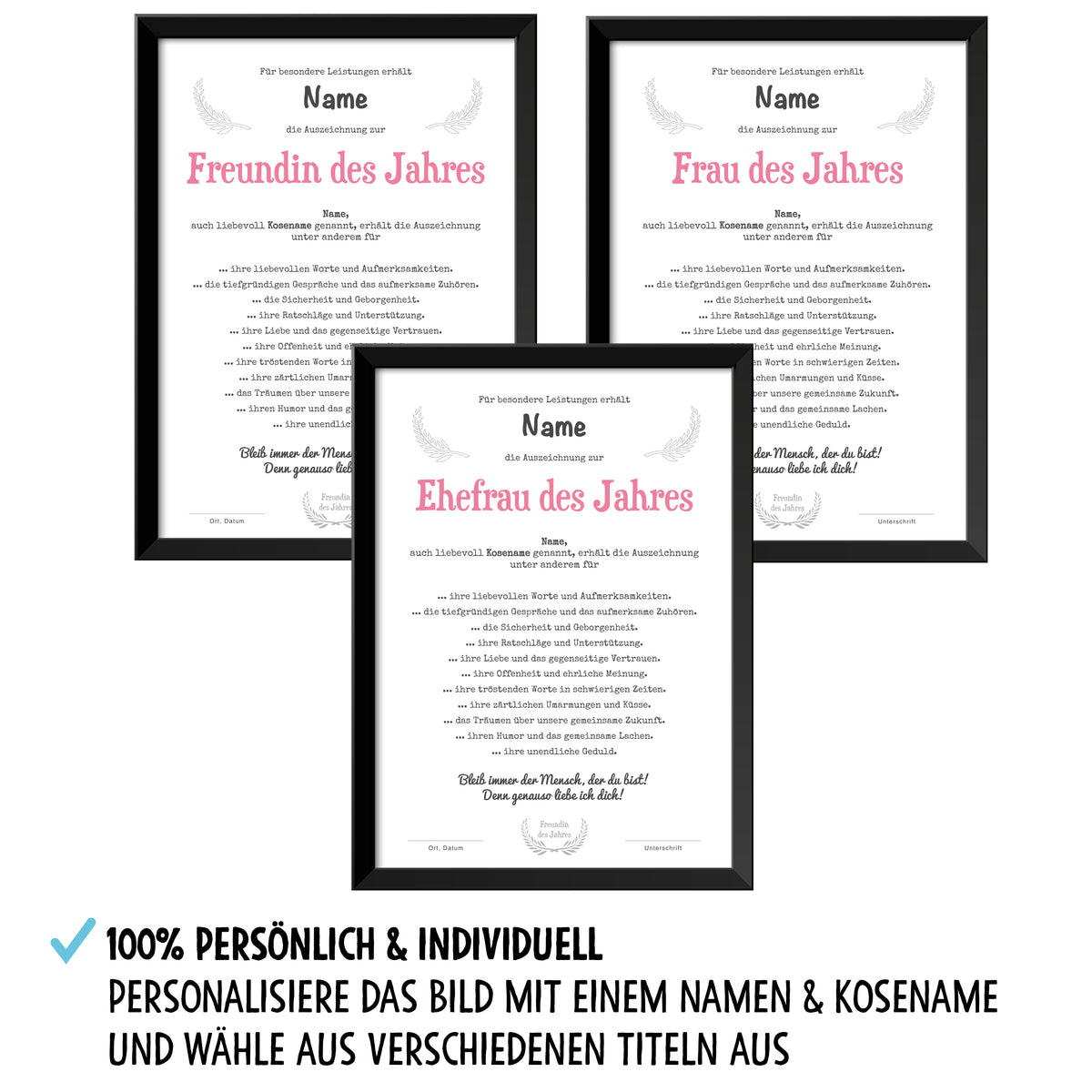 Auf diesem Bild ist folgendes zu sehen: Bild DU & ICH LIEBE  als Geschenke Geschenkideen zu Geburtstag Jahrestag Hochzeitstag Weihnachten von manufacturer