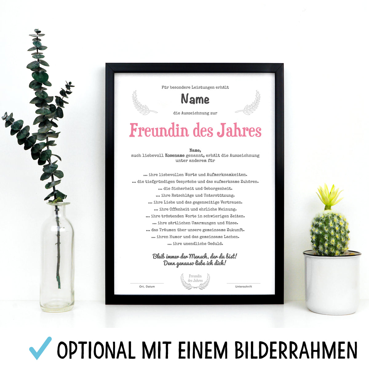 Auf diesem Bild ist folgendes zu sehen: Bild DU & ICH LIEBE  als Geschenke Geschenkideen zu Geburtstag Jahrestag Hochzeitstag Weihnachten von manufacturer