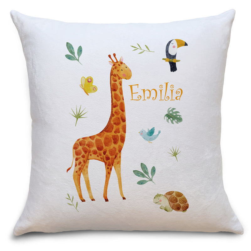 Auf diesem Bild ist folgendes zu sehen: Kissen Giraffe Safari Tiere als Geschenke Geschenkideen zu Nikolaus   Weihnachten von OWLBOOK