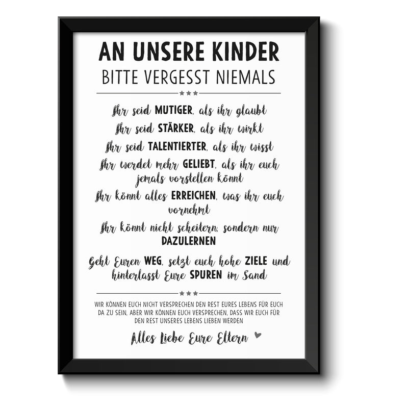Auf diesem Bild ist folgendes zu sehen: Bild VERGISS NIEMALS Lebensweisheiten als Geschenke Geschenkideen zu Geburtstag Hochzeit  Weihnachten von OWLBOOK