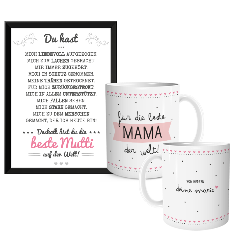 Beste Mutti Bild und Tasse