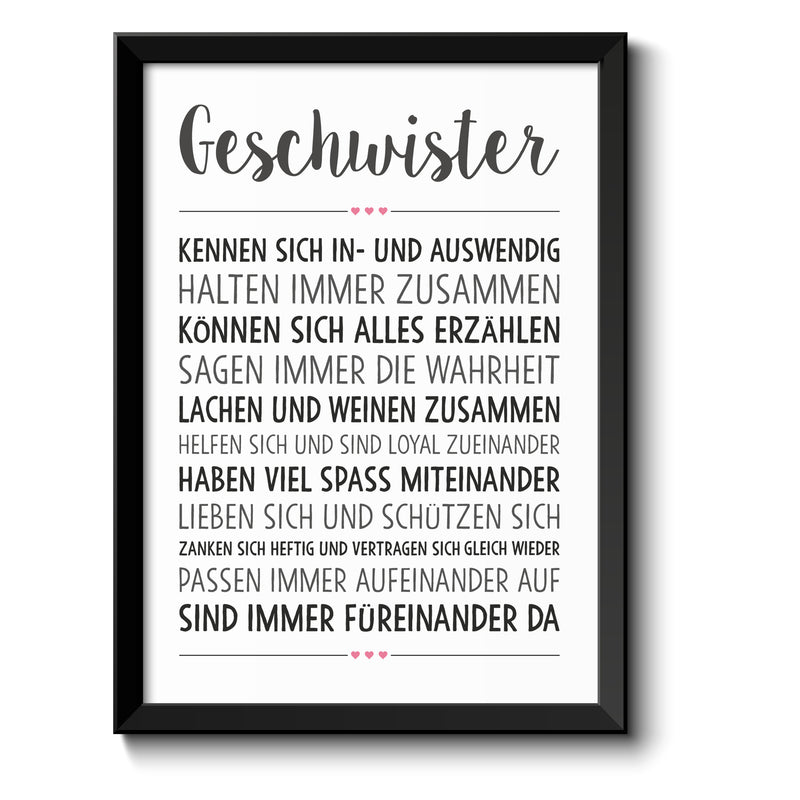 Auf diesem Bild ist folgendes zu sehen: Bild Geschwister Liebe als Geschenke Geschenkideen zu Geburtstag   Weihnachten von OWLBOOK