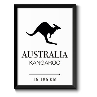 Auf diesem Bild ist folgendes zu sehen: Bild Australien Kangaroo als Geschenke Geschenkideen zu Geburtstag Reise  Weihnachten von OWLBOOK