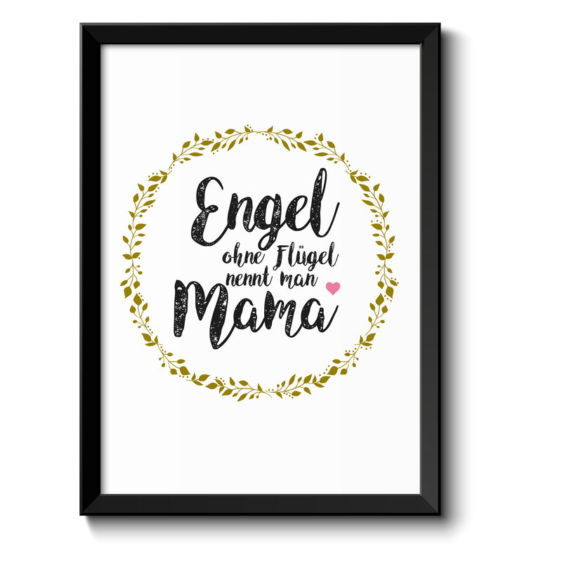 Auf diesem Bild ist folgendes zu sehen: Bild Engel ohne Flügel ohne Flügel nennt man Mama als Geschenke Geschenkideen zu Geburtstag  Danksagung Weihnachten von OWLBOOK