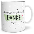 Auf diesem Bild ist folgendes zu sehen: Tasse Danke Sagen als Geschenke Geschenkideen zu Geburtstag Danksagung   von OWLBOOK
