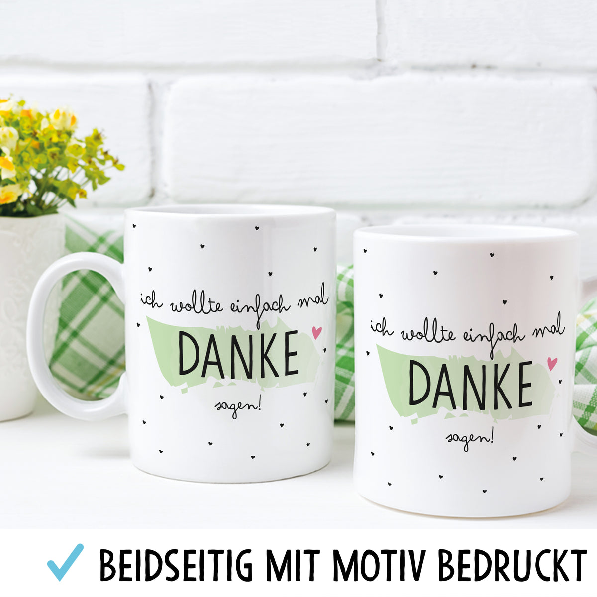 Auf diesem Bild ist folgendes zu sehen: Tasse Danke Sagen als Geschenke Geschenkideen zu Geburtstag Danksagung   von OWLBOOK