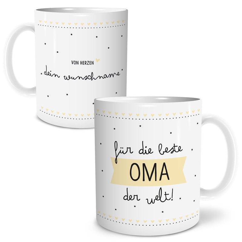 Auf diesem Bild ist folgendes zu sehen: Tasse Beste Oma als Geschenke Geschenkideen zu Geburtstag Glückwünsche  Weihnachten von OWLBOOK