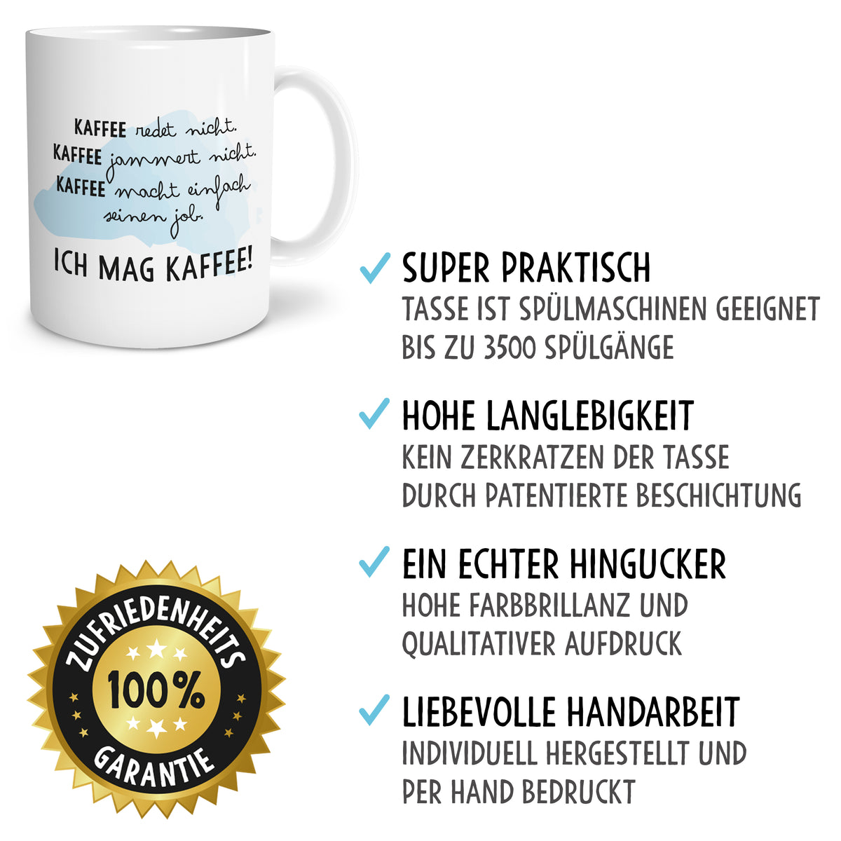 Auf diesem Bild ist folgendes zu sehen: Tasse Ich mag Kaffee als Geschenke Geschenkideen zu Geburtstag Originelles   von OWLBOOK