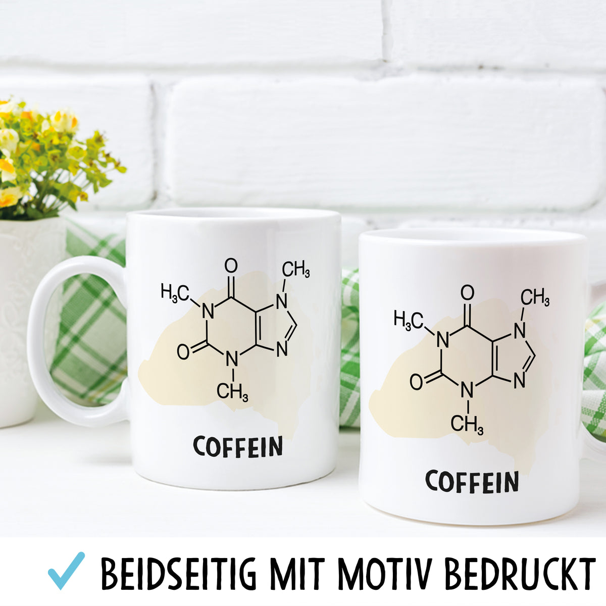 Auf diesem Bild ist folgendes zu sehen: Tasse Coffein als Geschenke Geschenkideen zu Geburtstag Originelles   von OWLBOOK