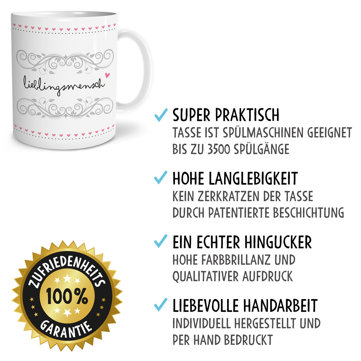 Auf diesem Bild ist folgendes zu sehen: Tasse Lieblingsmensch als Geschenke Geschenkideen zu Geburtstag Glückwünsche  Hochzeitstag von OWLBOOK