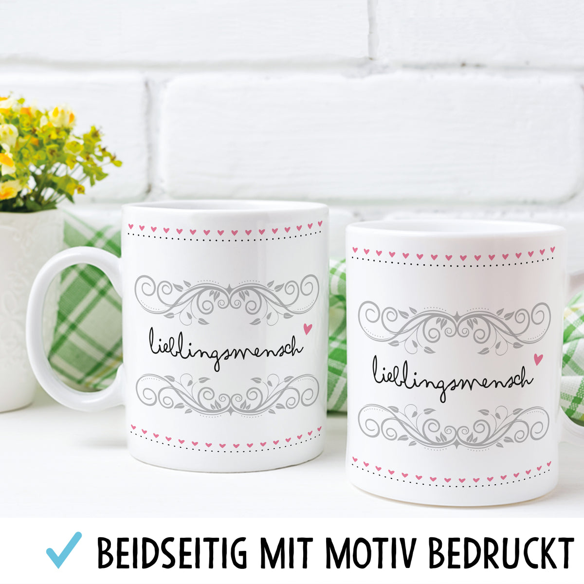 Auf diesem Bild ist folgendes zu sehen: Tasse Lieblingsmensch als Geschenke Geschenkideen zu Geburtstag Glückwünsche  Hochzeitstag von OWLBOOK