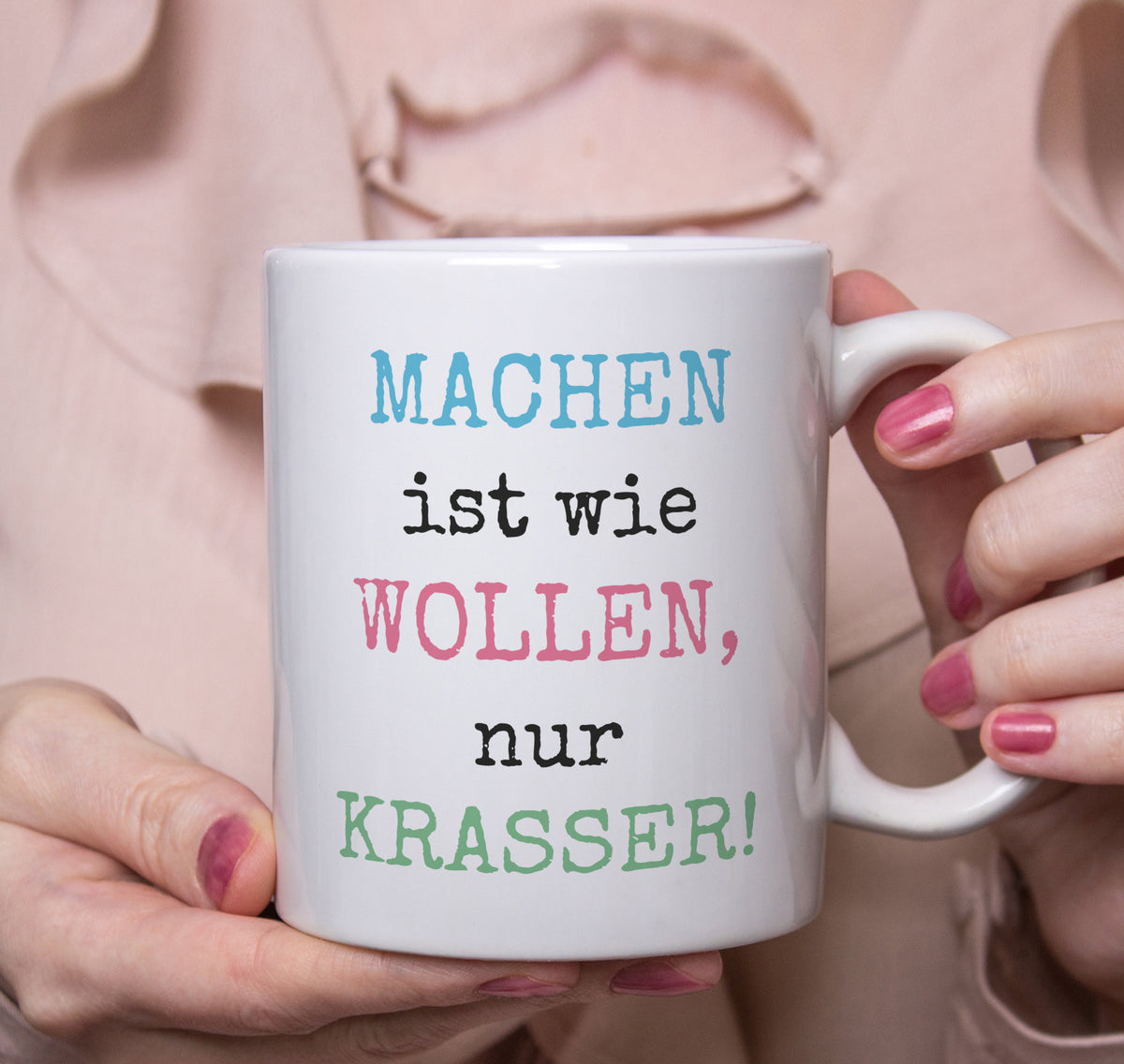 Auf diesem Bild ist folgendes zu sehen: Tasse Mache wollen als Geschenke Geschenkideen zu Geburtstag    von OWLBOOK