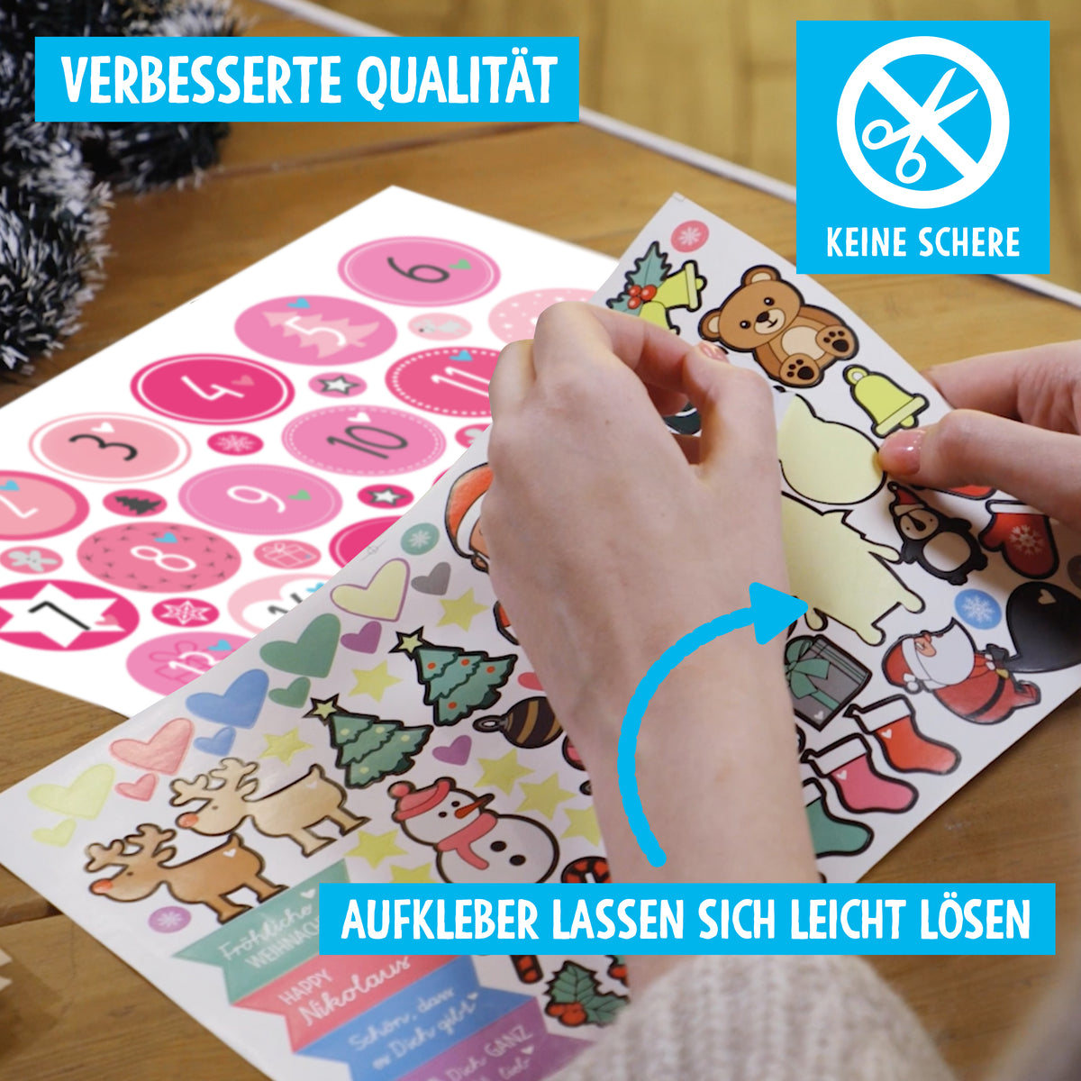 Adventskalender zum Befüllen Rosa Zahlen