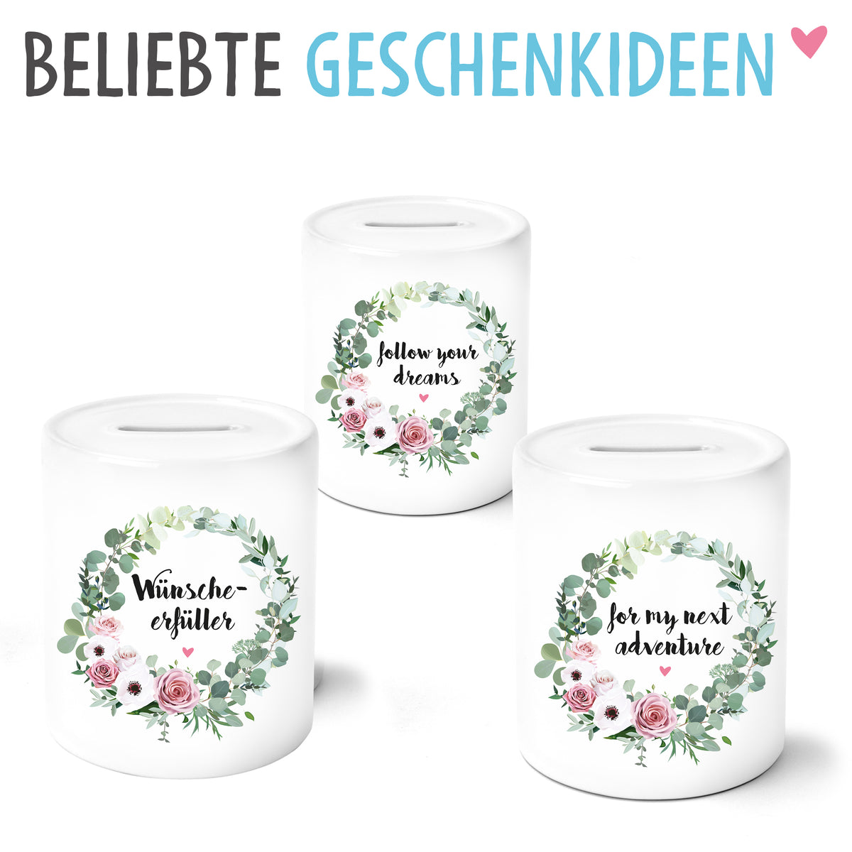 Auf diesem Bild ist folgendes zu sehen: Spardose MR & MRS Wappen mit Datum personalisiert als Geldgeschenke Geschenkideen zu Hochzeit Geburtstag Hochzeitstag Jahrestag von OWLBOOK