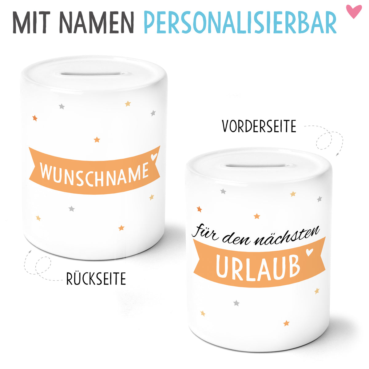 Auf diesem Bild ist folgendes zu sehen: Spardose MR & MRS Wappen mit Datum personalisiert als Geldgeschenke Geschenkideen zu Hochzeit Geburtstag Hochzeitstag Jahrestag von OWLBOOK