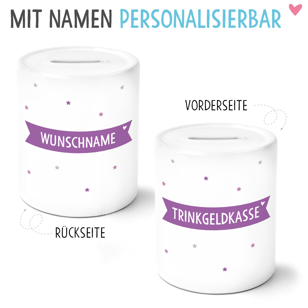 Auf diesem Bild ist folgendes zu sehen: Spardose MR & MRS Wappen mit Datum personalisiert als Geldgeschenke Geschenkideen zu Hochzeit Geburtstag Hochzeitstag Jahrestag von OWLBOOK