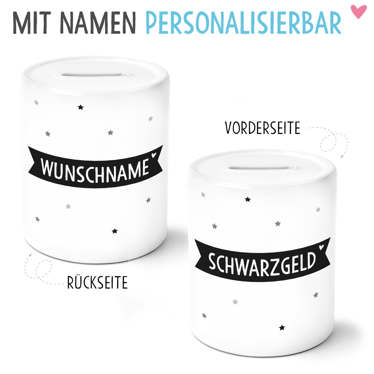 Auf diesem Bild ist folgendes zu sehen: Spardose MR & MRS Wappen mit Datum personalisiert als Geldgeschenke Geschenkideen zu Hochzeit Geburtstag Hochzeitstag Jahrestag von OWLBOOK