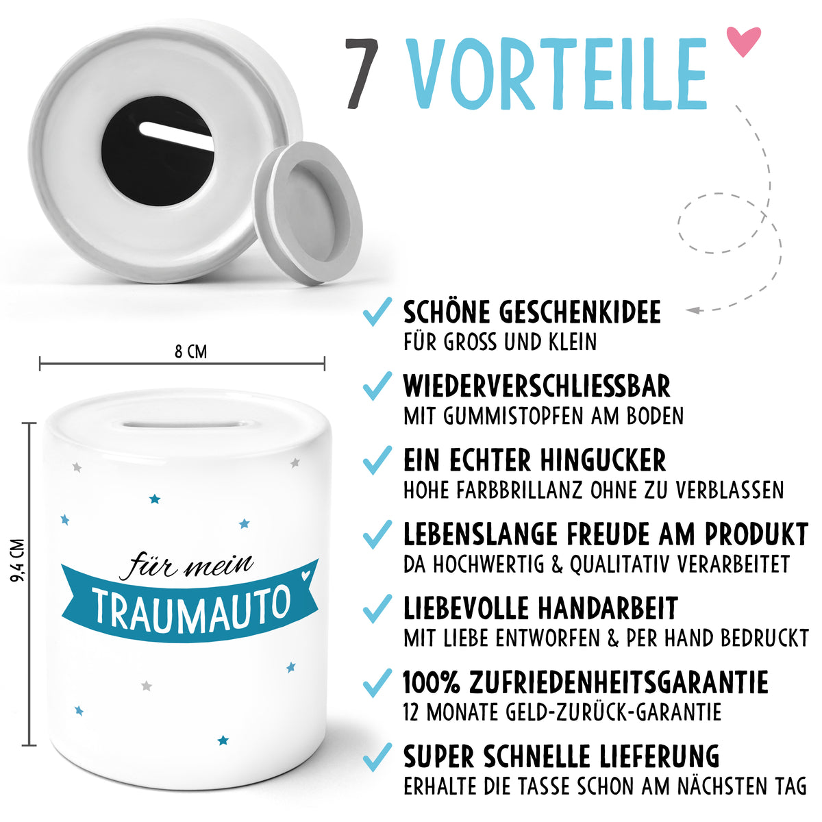 Auf diesem Bild ist folgendes zu sehen: Spardose MR & MRS Wappen mit Datum personalisiert als Geldgeschenke Geschenkideen zu Hochzeit Geburtstag Hochzeitstag Jahrestag von OWLBOOK