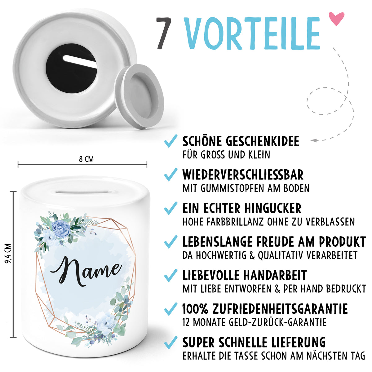 Auf diesem Bild ist folgendes zu sehen: Spardose MR & MRS Wappen mit Datum personalisiert als Geldgeschenke Geschenkideen zu Hochzeit Geburtstag Hochzeitstag Jahrestag von OWLBOOK