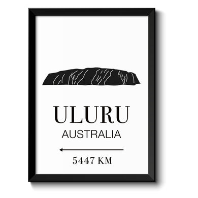 Auf diesem Bild ist folgendes zu sehen: Bild Australien mit Berg Uluru als Geschenke Geschenkideen zu Geburtstag Reise  Weihnachten von OWLBOOK