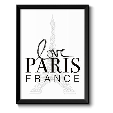Auf diesem Bild ist folgendes zu sehen: Bild LOVE PARIS FRANCE als Geschenke Geschenkideen zu Geburtstag Reise  Weihnachten von OWLBOOK